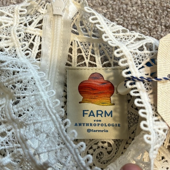 Farm Rio x Anthropologie Guipure Blouse NWT - Picture 9 of 9